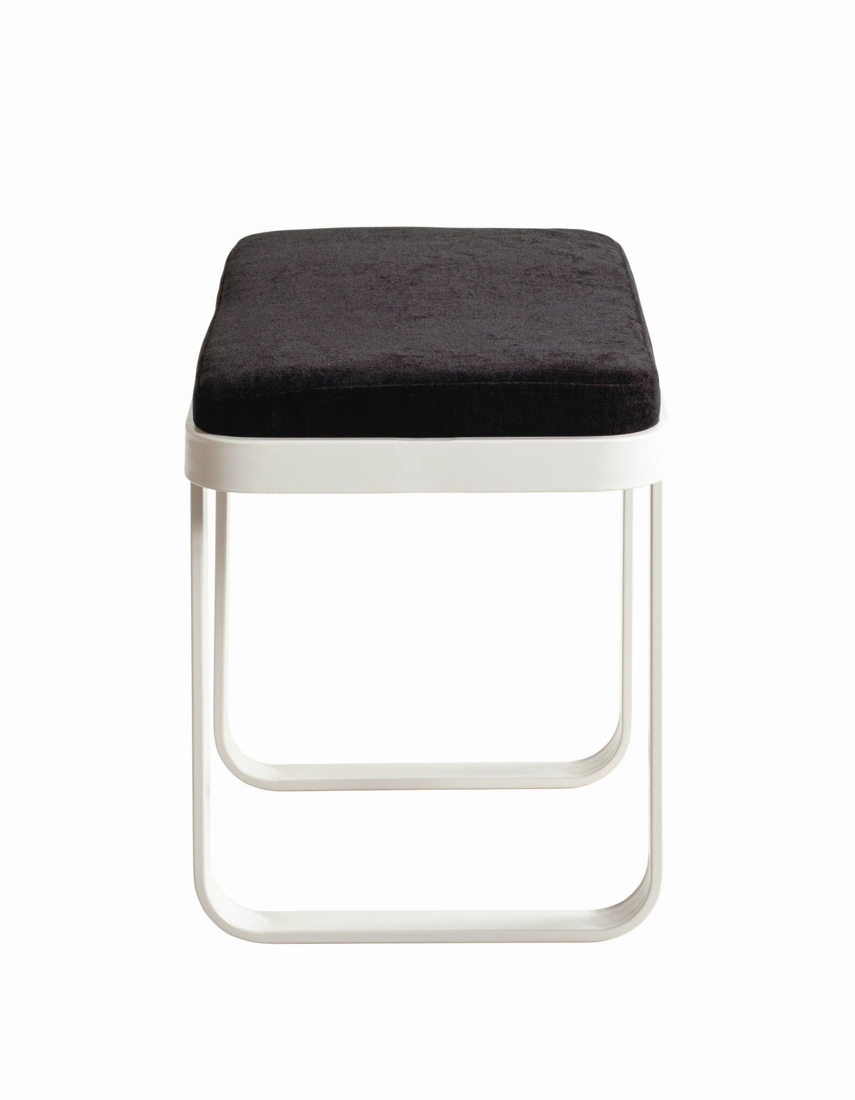 SITZBANK 56/48/36 cm Mikrofaser Creme, Schwarz  - Creme/Schwarz, KONVENTIONELL, Textil/Metall (56/48/36cm)