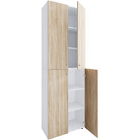 AKTENSCHRANK 70/220/39 cm  - Weiss/Sonoma Eiche, Design, Holzwerkstoff (70/220/39cm) - MID.YOU