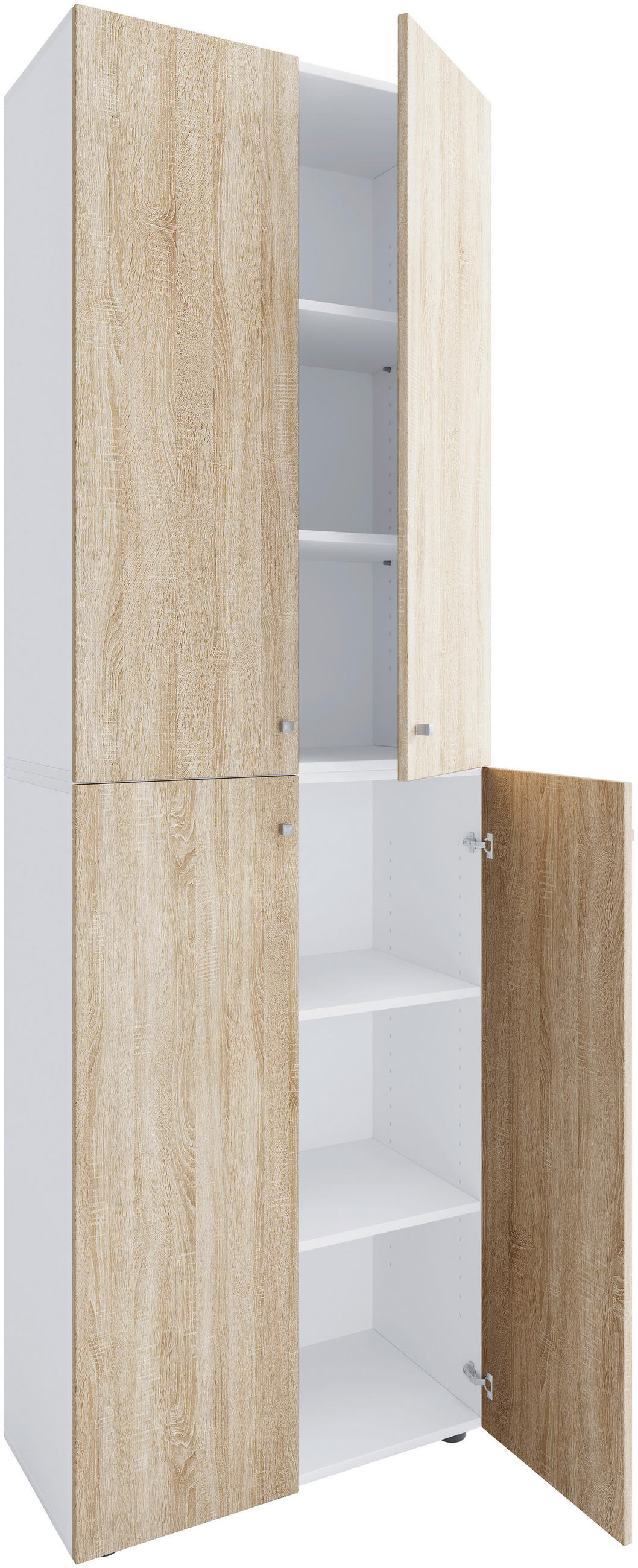 AKTENSCHRANK 70/220/39 cm  - Weiss/Sonoma Eiche, Design, Holzwerkstoff (70/220/39cm) - MID.YOU