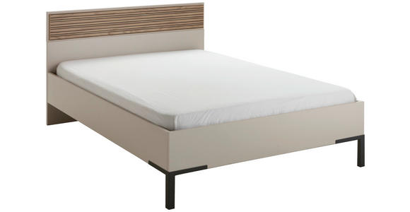 BETT 120/200 cm in Kaschmir - Kaschmir/Anthrazit, KONVENTIONELL, Holzwerkstoff/Metall (120/200cm) - Xora