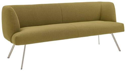 SITZBANK 200/87/64 cm Grün, Edelstahlfarben  - Edelstahlfarben/Grün, Design, Textil/Metall (200/87/64cm) - Venjakob