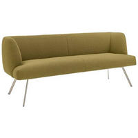 SITZBANK 200/87/64 cm Grün, Edelstahlfarben  - Edelstahlfarben/Grün, Design, Textil/Metall (200/87/64cm) - Venjakob