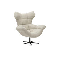 FOTEL - krémszínű/fekete, Design, textil/fém (103/119/84cm) - Esposa