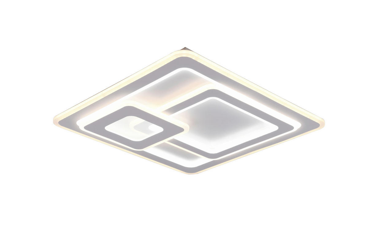 PLAFONIERĂ CU LED - alb, Lifestyle, plastic/metal (51,5/51,5/7cm) - Novel