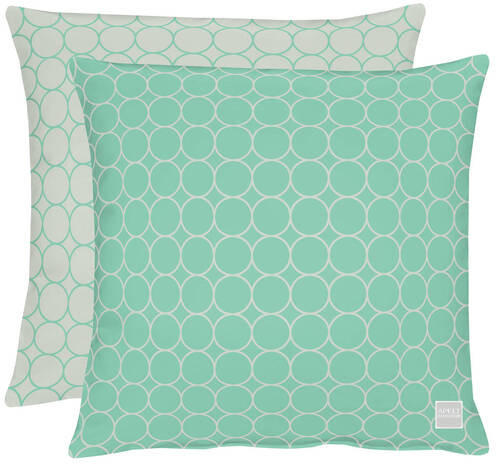 OUTDOOR-KISSENHÜLLE Outdoor 46/46 cm  - Türkis/Hellgrau, Basics, Textil (46/46cm) - Ambia Garden