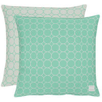 OUTDOOR-KISSENHÜLLE Outdoor 46/46 cm  - Türkis/Hellgrau, Basics, Textil (46/46cm) - Ambia Garden