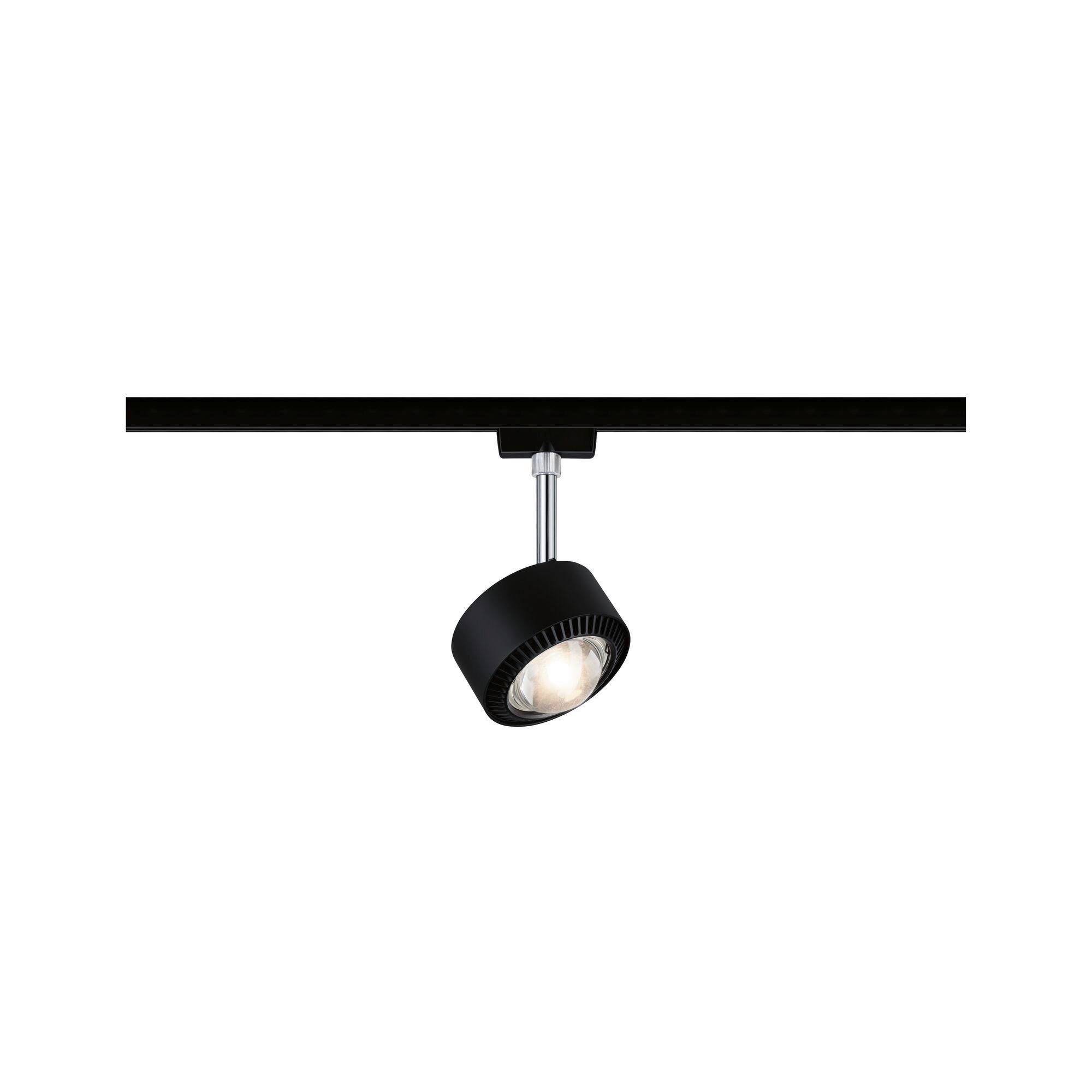 SCHIENENSYSTEM-STRAHLER Urail   - Chromfarben/Schwarz, Design, Kunststoff/Metall (17cm) - Paulmann