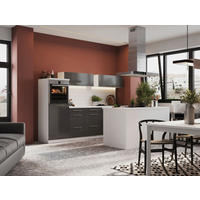 KÜCHENBLOCK 280/160 cm   Grau, Weiss  - Weiss/Grau, Modern, Holzwerkstoff/Metall (280/160cm) - Respekta