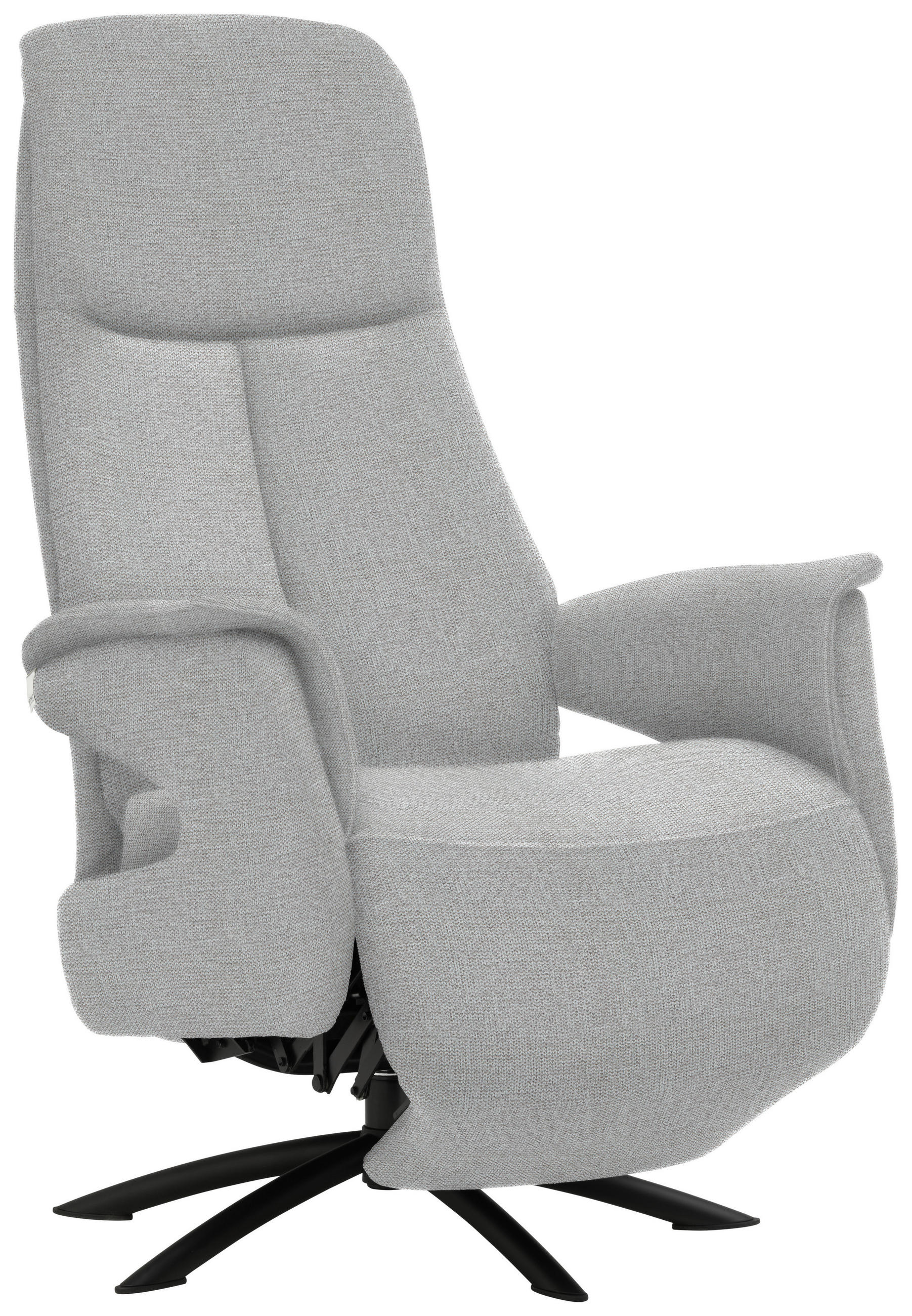 RELAXFÅTÖLJ i textil ljusgrå  - ljusgrå/svart, Design, metall/textil (73/108/86cm) - Livetastic