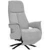 RELAXSESSEL in Textil Hellgrau  - Hellgrau/Schwarz, Design, Textil/Metall (73/108/86cm) - Welnova