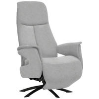 RELAXSESSEL in Textil Hellgrau  - Hellgrau/Schwarz, Design, Textil/Metall (73/108/86cm) - Welnova