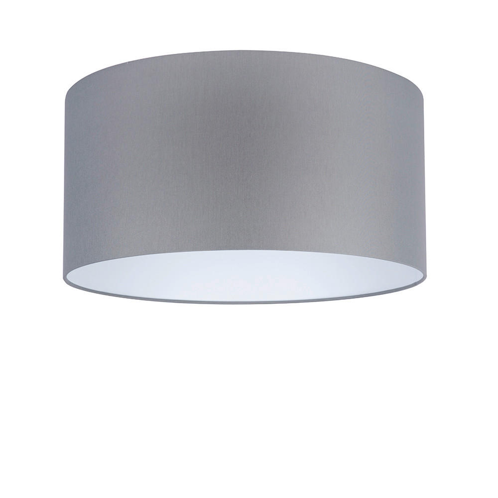 XXXLutz Leuchtenschirm Velour Grau 25 cm