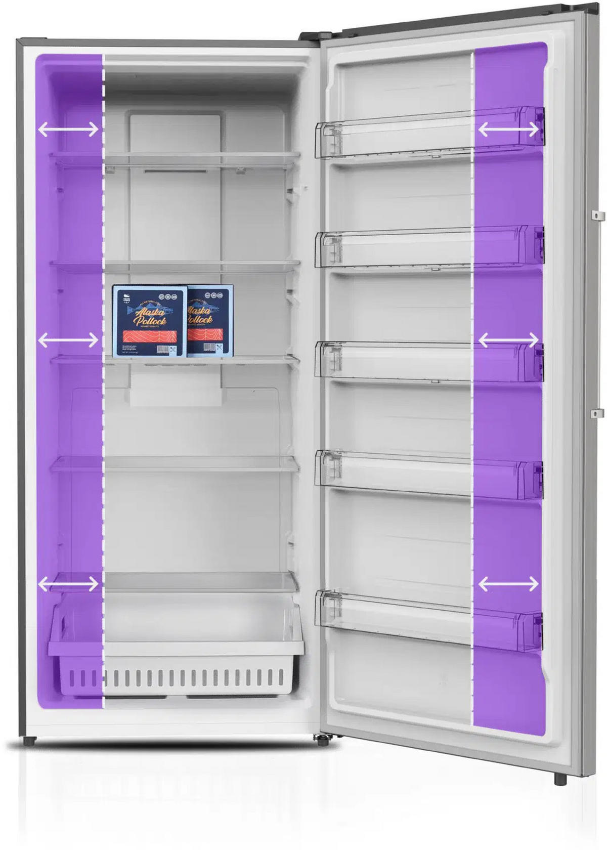 GEFRIERSCHRANK GN 6000  - Dunkelgrau, Basics, Metall (84/189,5/75cm) - Nabo