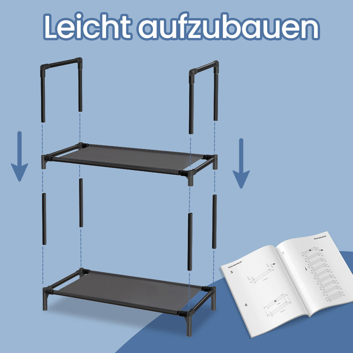 SCHUHREGAL Schwarz  - Schwarz, Basics, Textil/Metall (45/173/28cm)