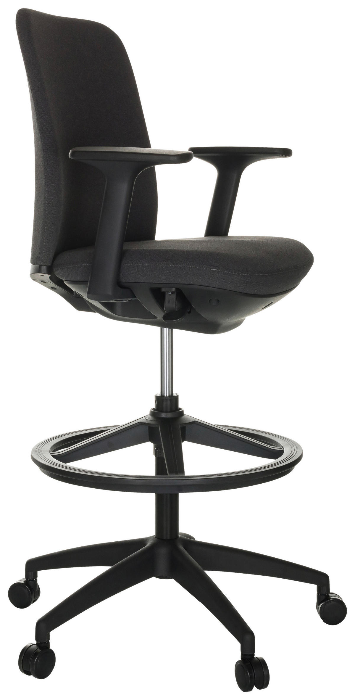 OTOČNÁ ŽIDLE, černá - černá, Basics, textil/plast (73/115-140/73cm) - MID.YOU