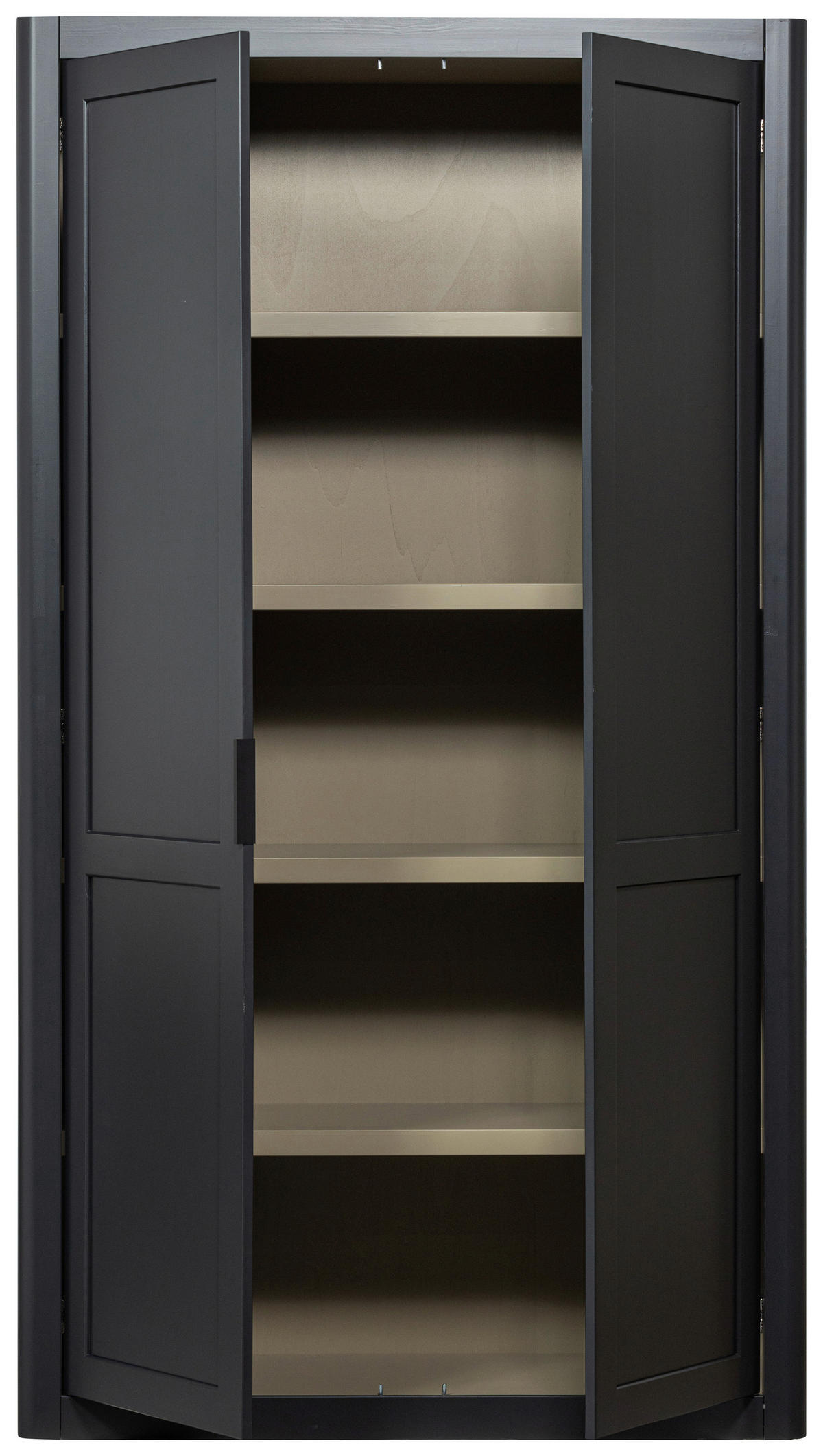 MEHRZWECKSCHRANK 120/217/48 cm  in Schwarz  - Schwarz, Design, Holz (120/217/48cm) - Livetastic
