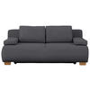BOXSPRINGSOFA in Webstoff Grau  - Naturfarben/Grau, Design, Holz/Textil (205/93/108cm) - Venda