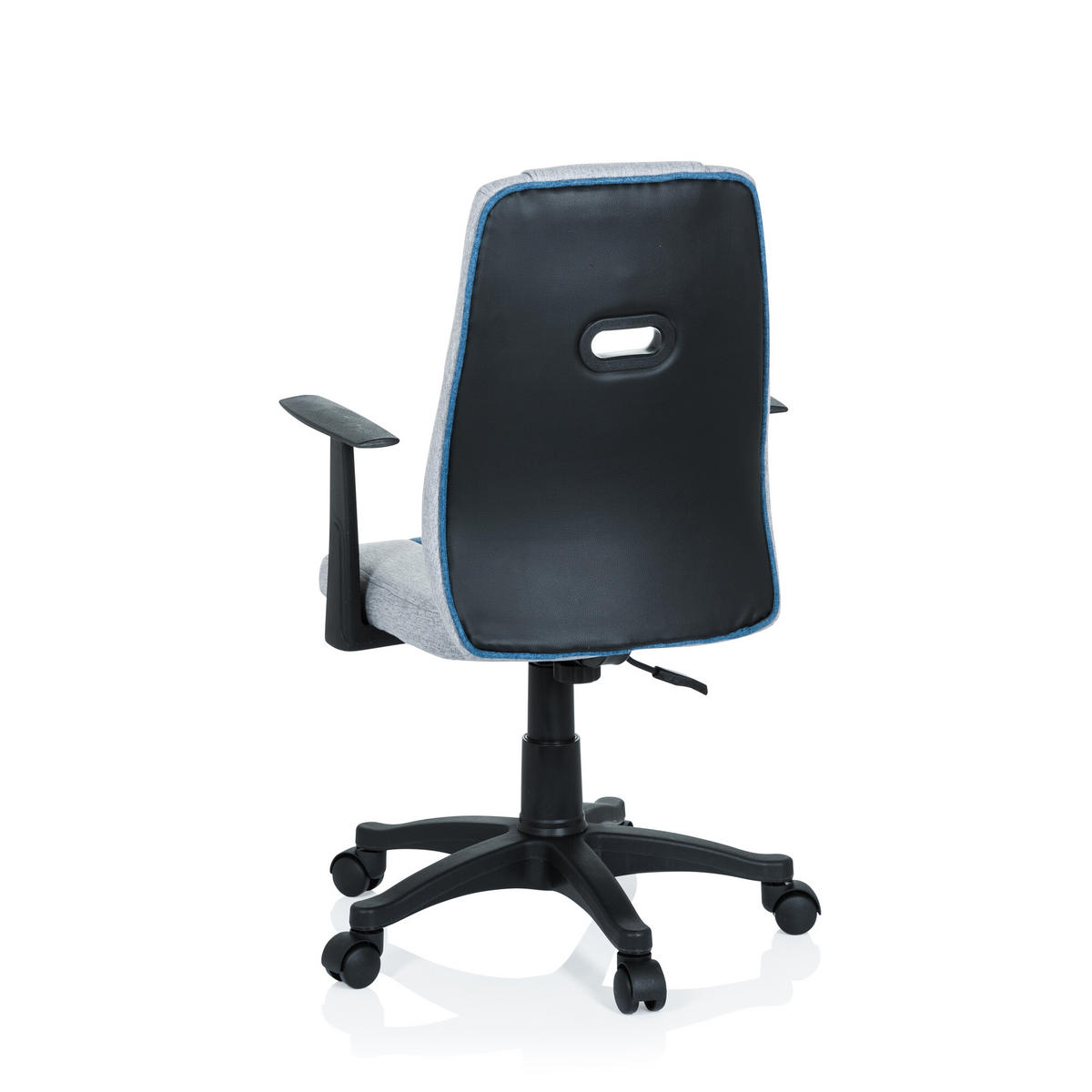 JUGENDDREHSTUHL Blau, Grau  - Blau/Schwarz, Basics, Kunststoff (55/95-105/45cm) - MID.YOU