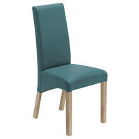 STUHL  Beinauswahl, Stoffauswahl Lederlook  Petrol, Sonoma Eiche  - Petrol/Sonoma Eiche, KONVENTIONELL, Holz/Textil (47/102/57cm) - Carryhome