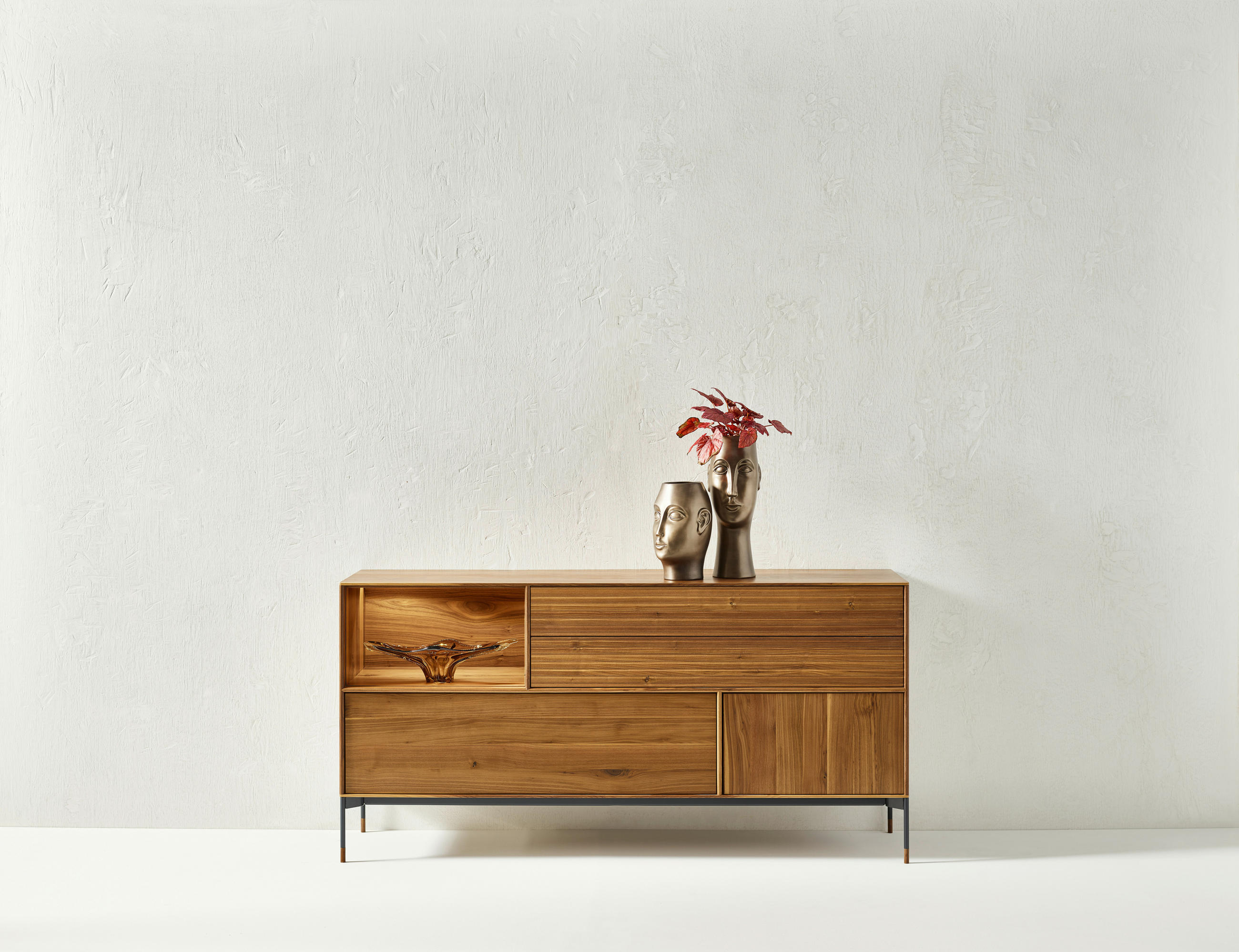 SIDEBOARD Nussbaumfarben  178,4/72,2/47 cm  - Nussbaumfarben, Design, Holz (178,4/72,2/47cm) - Anrei