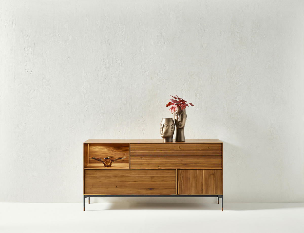 SIDEBOARD Nussbaumfarben  178,4/72,2/47 cm  - Nussbaumfarben, Design, Holz (178,4/72,2/47cm) - Anrei
