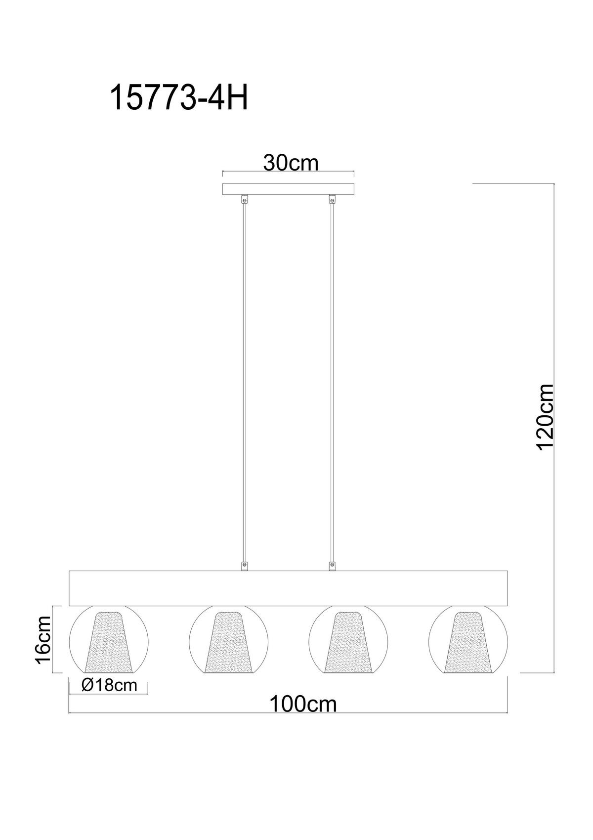 ZÁVĚSNÉ SVÍTIDLO,   - Basics (100/18cm) - Globo
