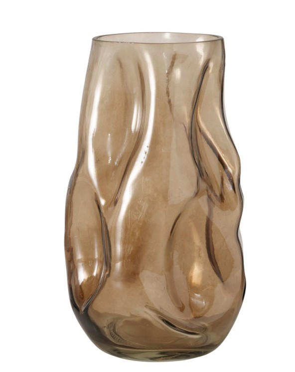 VAS  - brun, Basics, glas (16/26cm) - Ambia Home