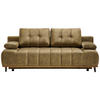 SCHLAFSOFA Webstoff Olivgrün  - Schwarz/Olivgrün, Design, Holz/Textil (206/77-87/102cm) - Novel