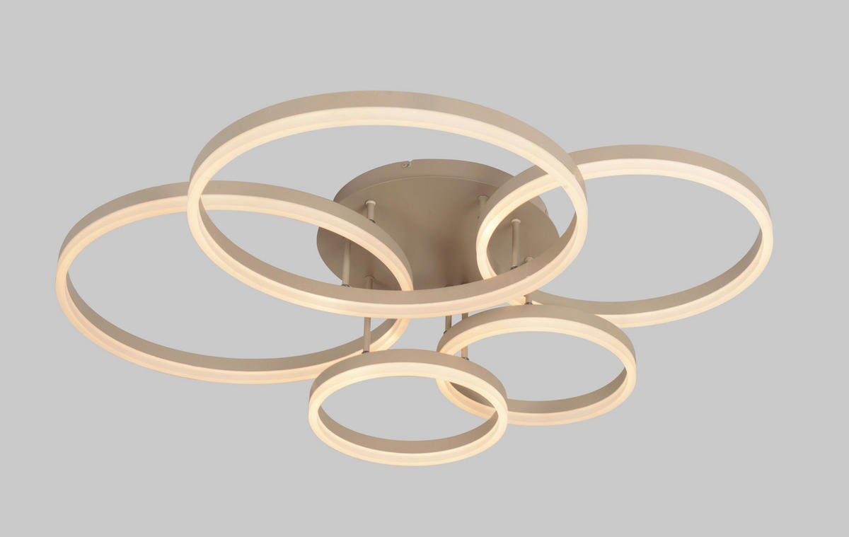 LED-DECKENLEUCHTE Ravello 105/86/22,5 cm   - Sandfarben, Design, Kunststoff/Metall (105/86/22,5cm)
