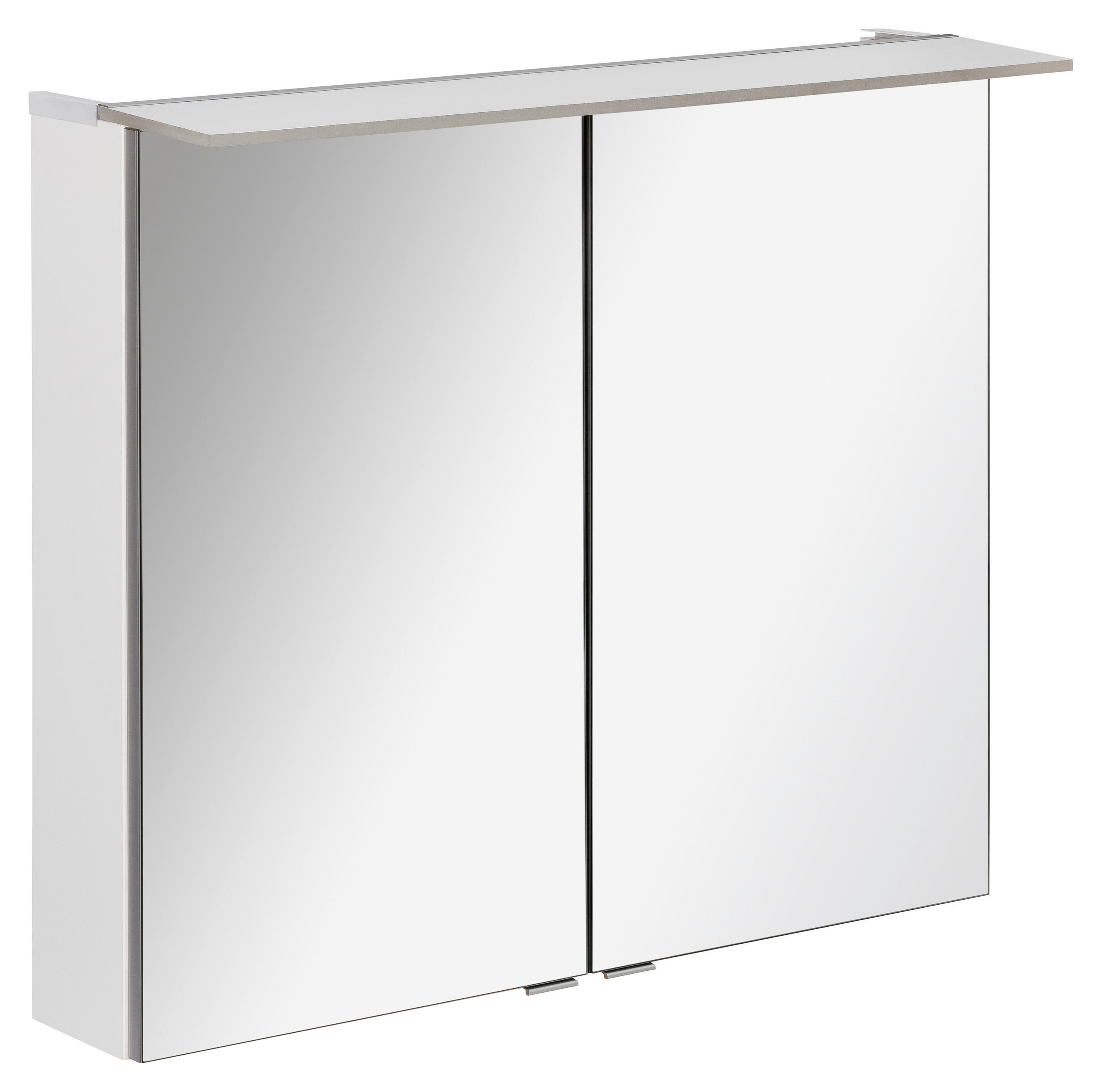 SPIEGELSCHRANK 80/69,5/23,5 cm - Silberfarben/Weiß, MODERN, Glas/Holzwerkstoff (80/69,5/23,5cm) - MID.YOU