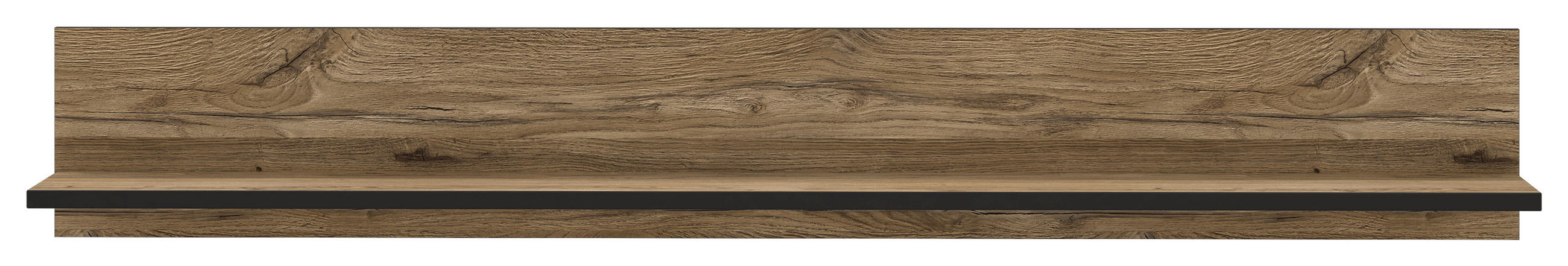 STENSKA POLICA - barve hrasta, Konvencionalno, kovina/umetna masa (180/25.8/22.3cm) - Hom`in