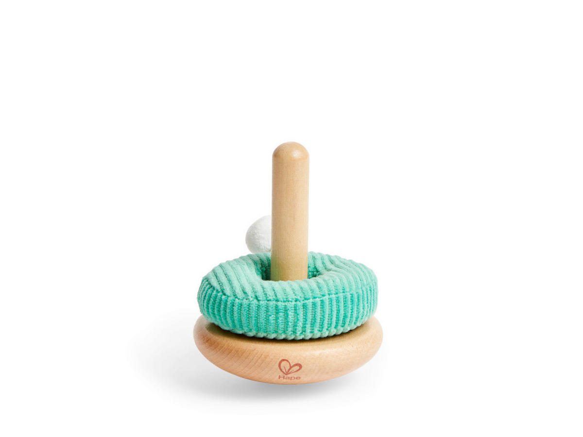 STAPELTURM - Türkis/Magenta, Basics, Holz/Textil (10,2/18,5/10,2cm) - Hape