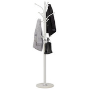 ŠATNÍ STOJAN - bílá/barvy stříbra, Design, kov/kámen (37/180/37cm) - Carryhome