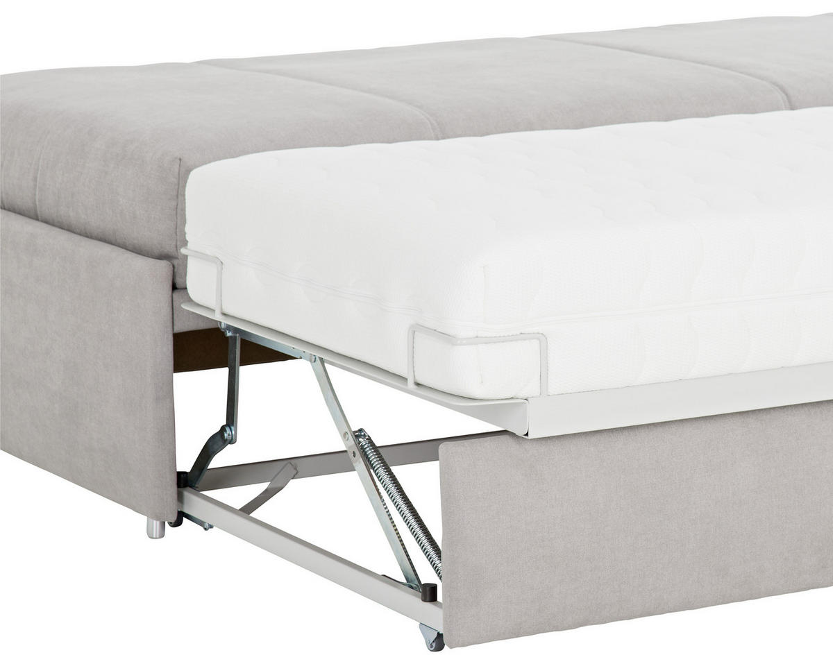SCHLAFSOFA Flachgewebe Hellgrau  - Hellgrau, Design, Textil (212/56/98cm) - Bali