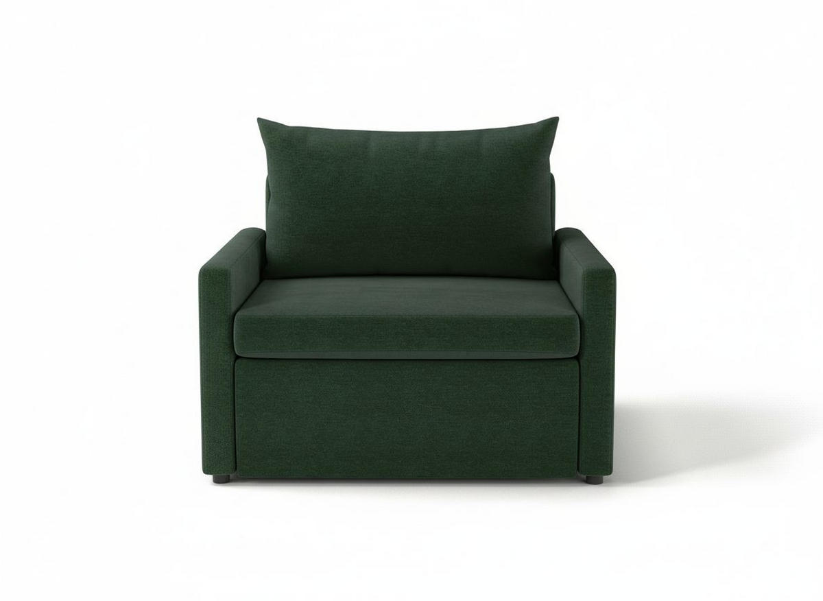 SCHLAFSESSEL Flachgewebe Dunkelgrün  - Dunkelgrün/Schwarz, Design, Kunststoff/Textil (92/89/103cm) - MID.YOU