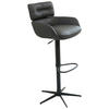 BARHOCKER Echtleder Schwarz Eisen Sitzfläche 360° drehbar  - Schwarz, Design, Leder/Metall (54/105/53cm) - Dieter Knoll