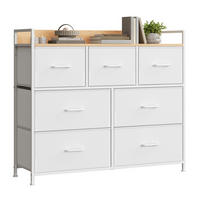 KOMMODE , 98/85/28,5 cm, 7 Schublade(n)  - Eichefarben/Weiß, Trend, Holzwerkstoff/Kunststoff (98/85/28,5cm) - Boxxx