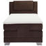 BOXSPRINGBETT 100/200 cm in Dunkelbraun - Dunkelbraun/Silberfarben, KONVENTIONELL, Kunststoff/Textil (100/200cm) - Esposa BOXSPRINGBETT 100/200 cm in Dunkelbraun - Dunkelbraun/Silberfarben, KONVENTIONELL, Kunststoff/Textil (100/200cm) - Esposa