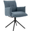 ARMLEHNSTUHL  in Flachgewebe  - Blau/Schwarz, Design, Textil/Metall (57/86/65cm) - Valnatura