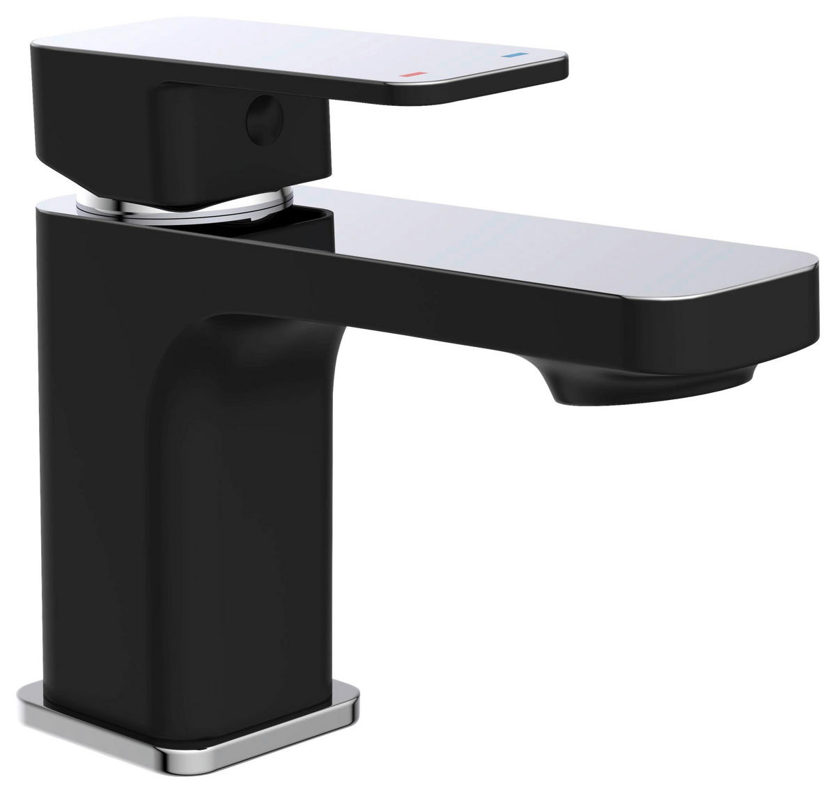 WASCHTISCHARMATUR MADAGASKAR  - Chromfarben/Schwarz, Basics, Metall (5/14/16cm) - Schütte