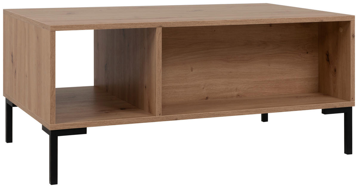 KONFERENČNÝ STOLÍK, dub artisan, kompozitné drevo, 100/60/43 cm - čierna/dub artisan, Design, kov/kompozitné drevo (100/60/43cm) - MID.YOU