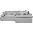 ECKSOFA in Webstoff Grau  284/284 cm  - Schwarz/Grau, Design, Kunststoff/Textil (284/284cm) - Carryhome