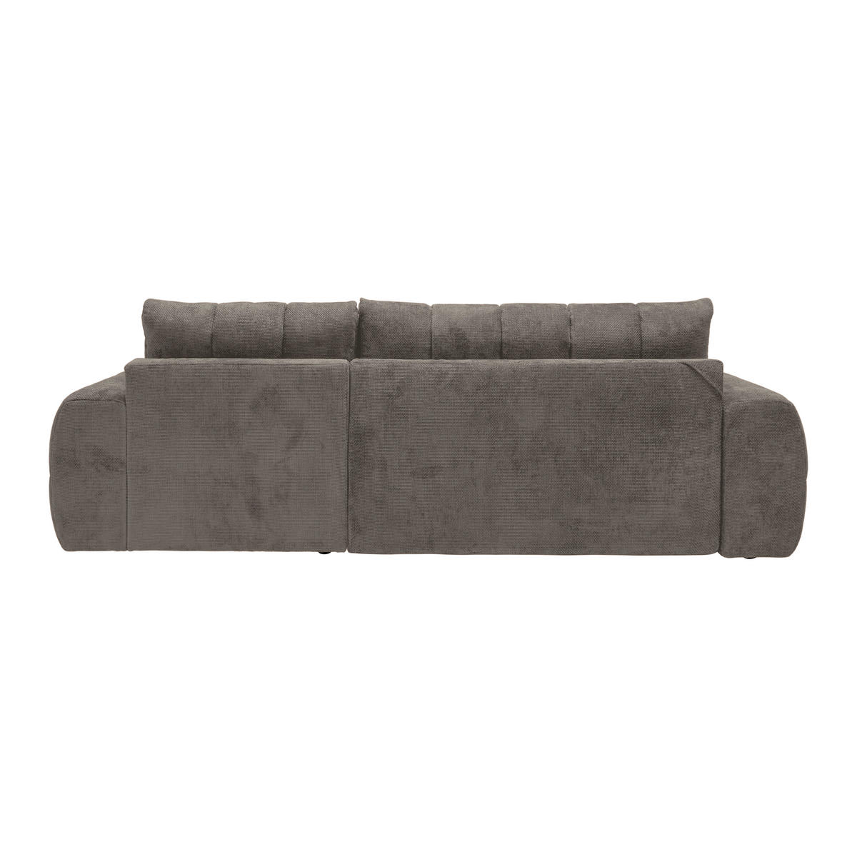 ECKSOFA Flachgewebe Graubraun  - Schwarz Hochglanz/Graubraun, Modern, Textil/Metall (273/93/166cm) - MID.YOU