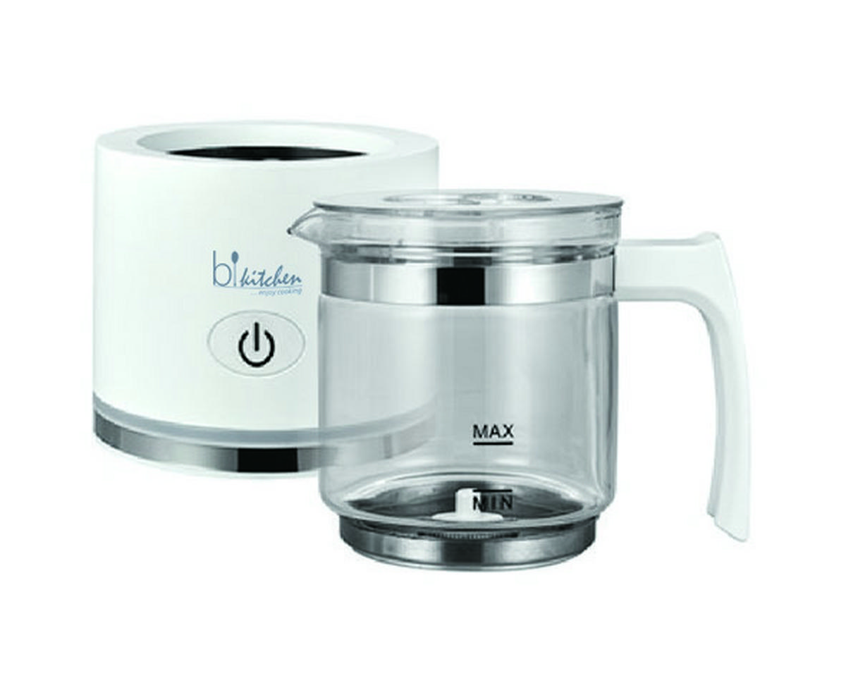 Milchschäumer   - Weiß, Basics, Glas/Kunststoff (15,5/20,9/11,7cm) - Bikitchen