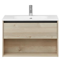 DONJI ELEMENT UGRADNOG LAVABOA  boja pinije  siva, boja pinije  - siva/boja pinije, Osnovno, pločasti materijal (80/51,3/45,5cm) - Xora