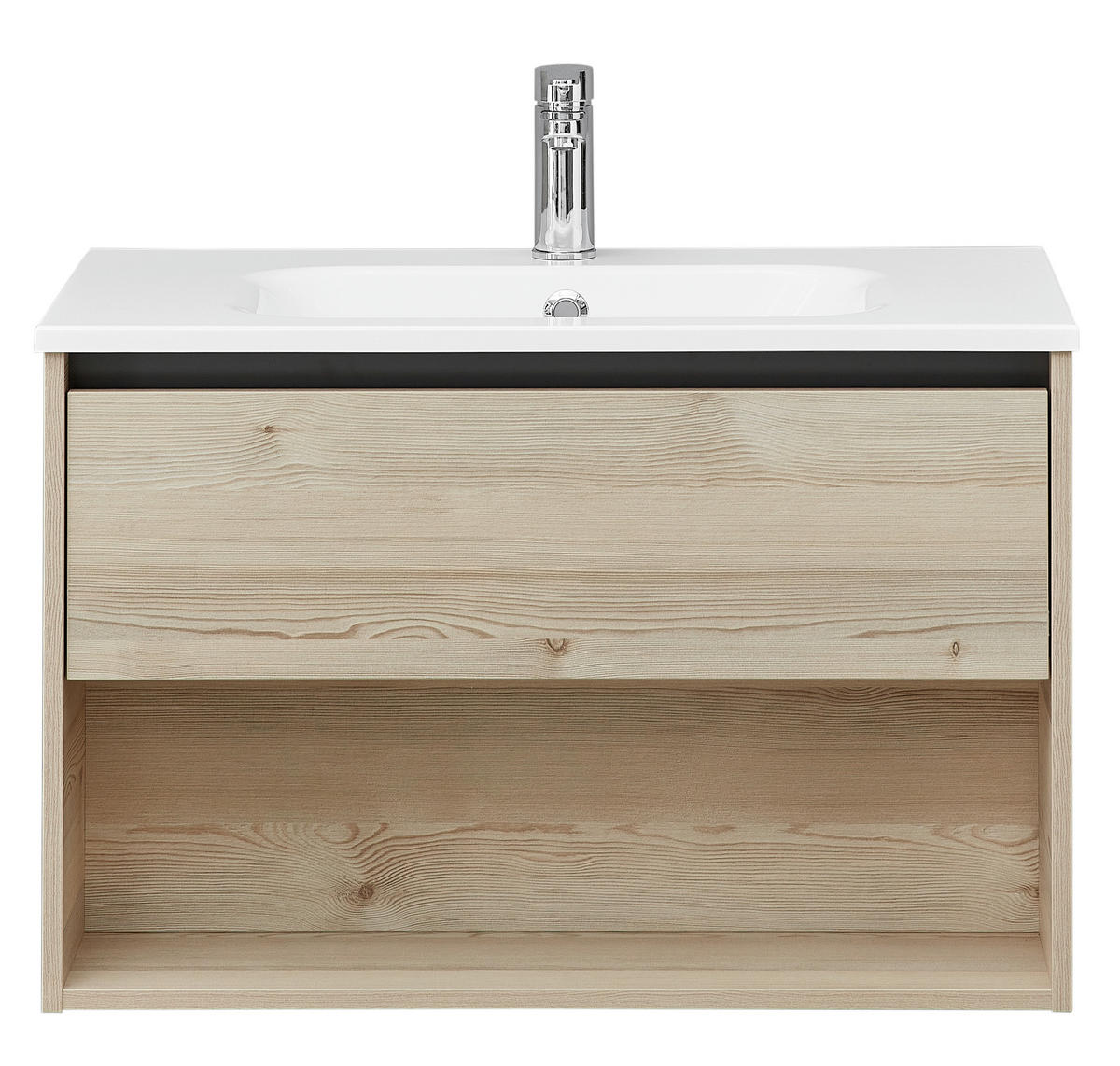 DONJI ELEMENT UGRADNOG LAVABOA  boja pinije  siva, boja pinije  - siva/boja pinije, Osnovno, pločasti materijal (80/51,3/45,5cm) - Xora