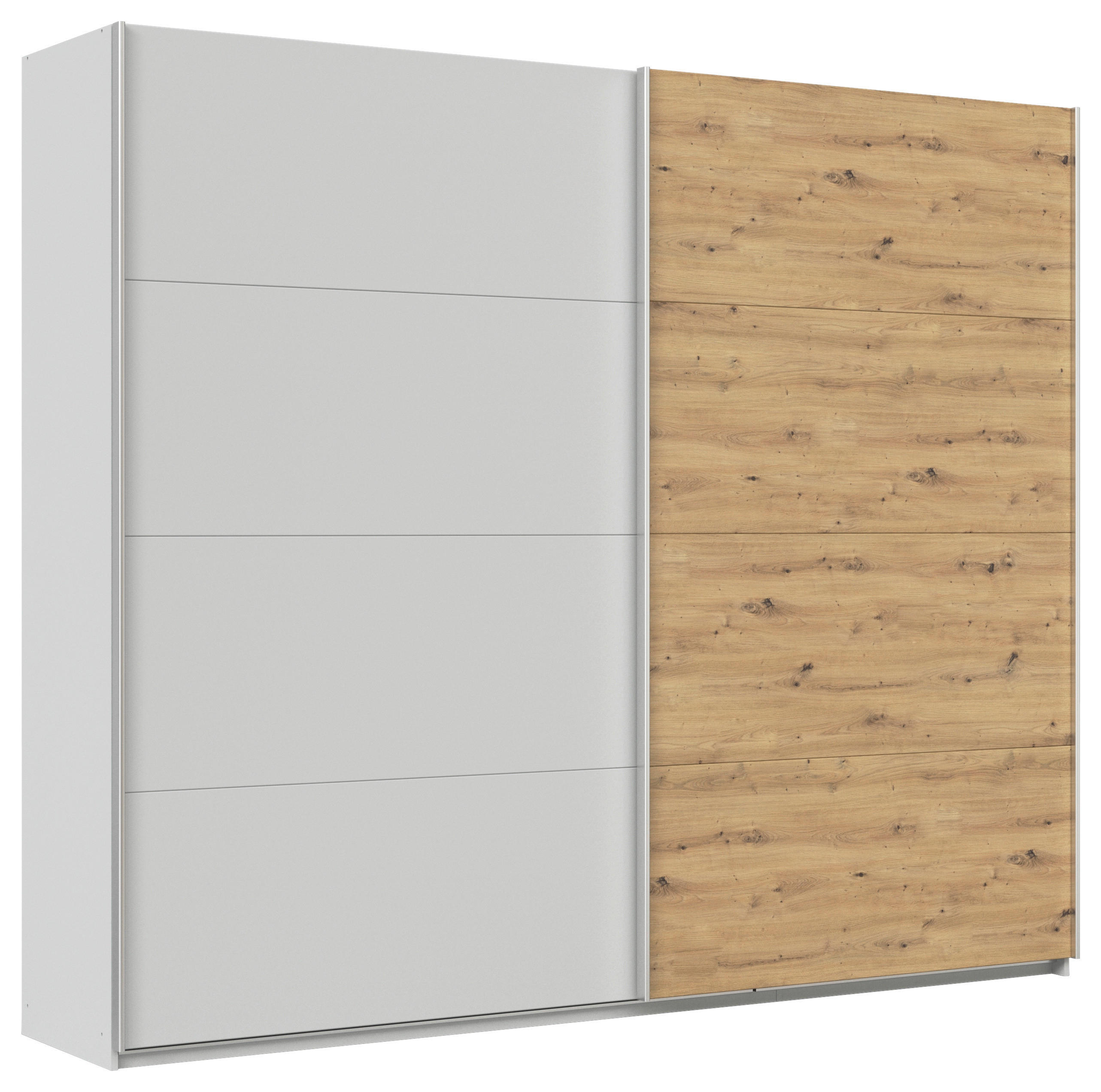 Schwebetürenschrank B: 271cm Feldkirch Seidengr/eiche Dekor