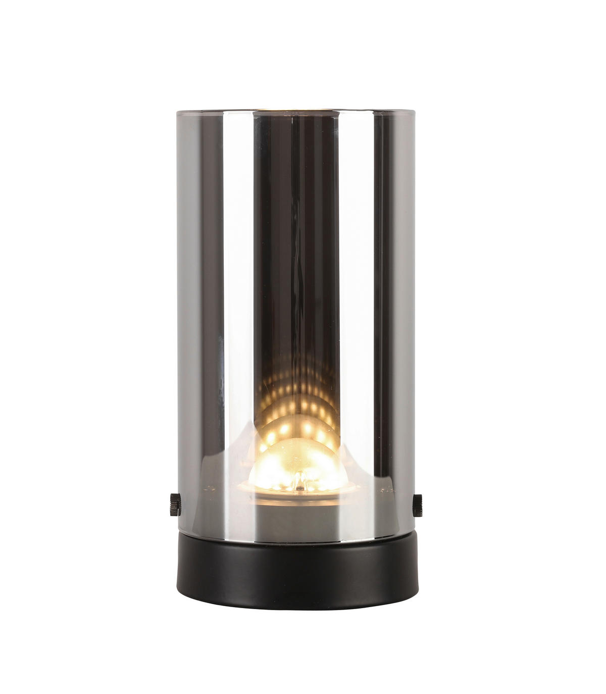 LED-TISCHLEUCHTE 10/20 cm   - Chromfarben/Schwarz, Basics, Glas/Metall (10/20cm) - Novel