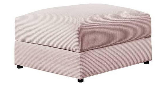 HOCKER Cord Rosa - Schwarz/Rosa, KONVENTIONELL, Kunststoff/Textil (87/53/87cm) - Carryhome