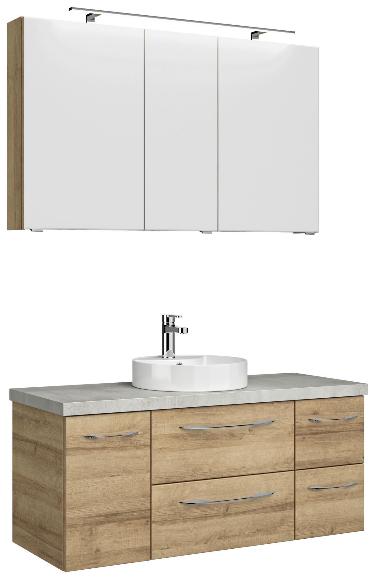 BADEZIMMER  in 120 cm  - Eichefarben/Weiß, KONVENTIONELL, Holzwerkstoff (120cm) - Pelipal